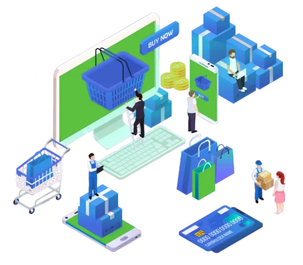 online shopping graphic
