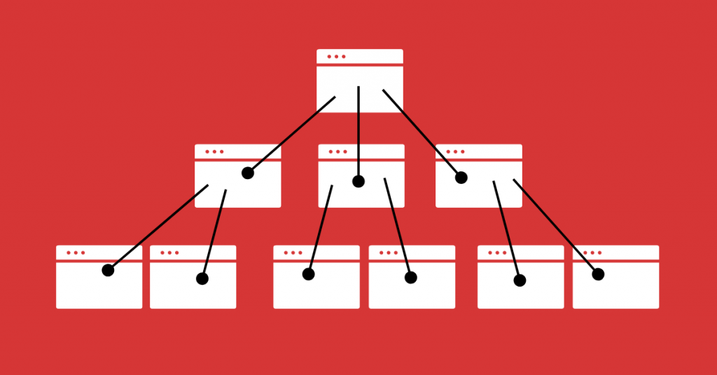 graphic with multiple webpages