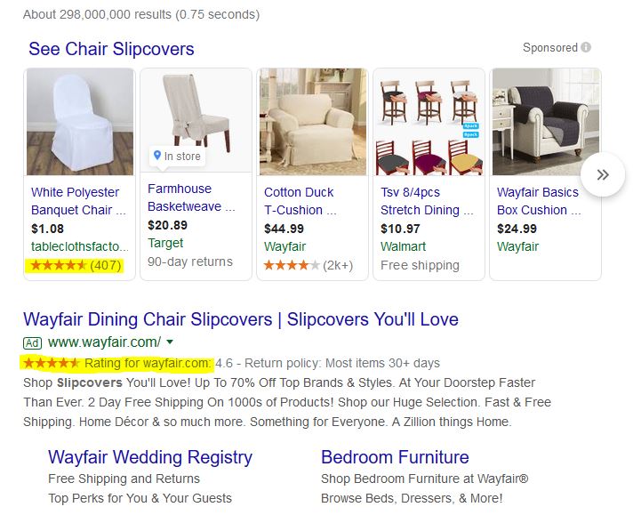 Google Customer Reviews in PPC and Shopping Ads