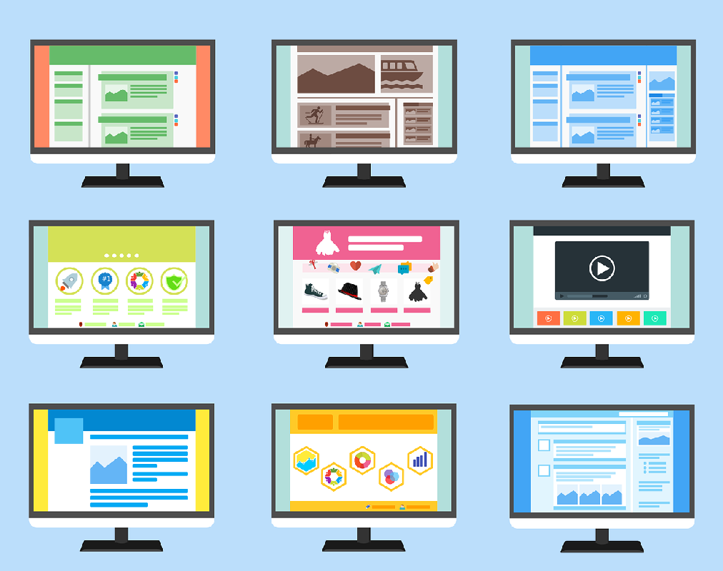 Images of different website designs