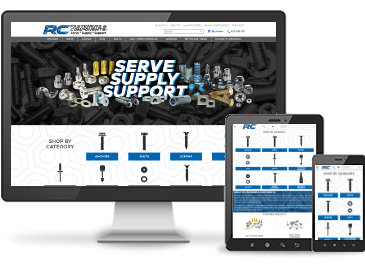 RC Fasteners Website screenshots