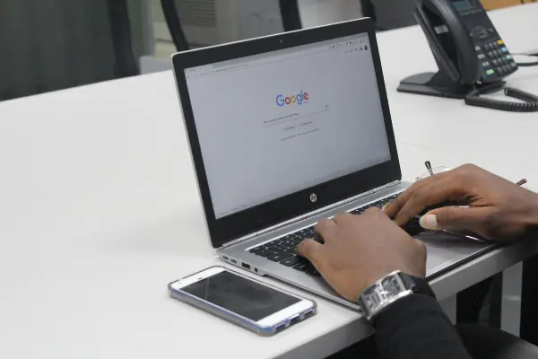 A person conducts a search on google to learn about upcoming Google Ads changes