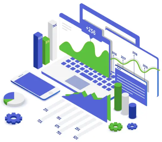 Illustration of analytics graphs
