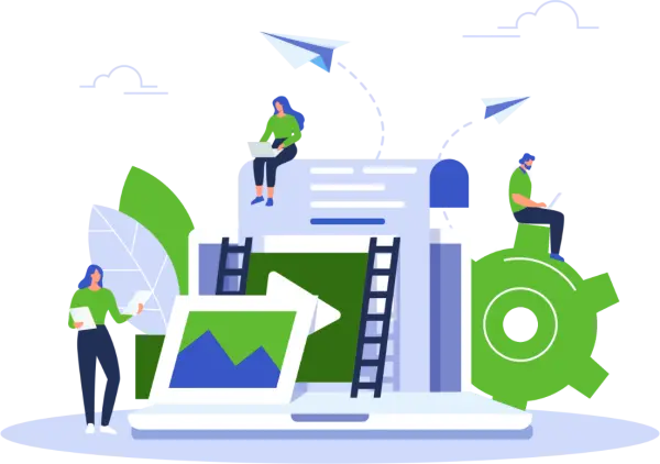 People writing a blog